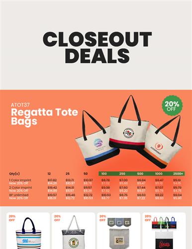 Closeout Deals on Tote Bags!