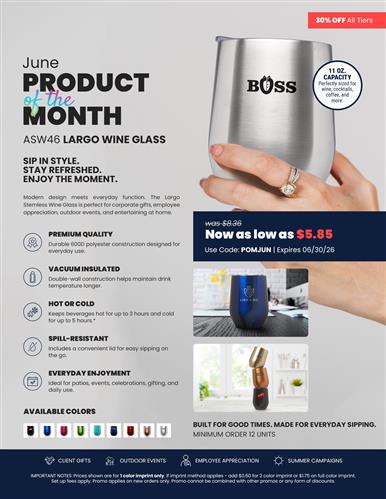 Product of the Month: Best Selling Stainless Wine Glass at 30% OFF