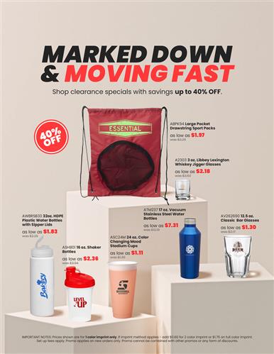 Clearance Alert: Marked Down &amp; Moving Fast