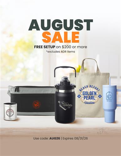 August Sale: Free Setup All Month on Most Items