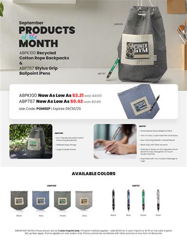 September Spotlight: Bag + Pen at 30% Off