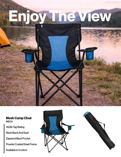 Kick Back Anywhere. This mesh camp chair will keep you cool all summer long!