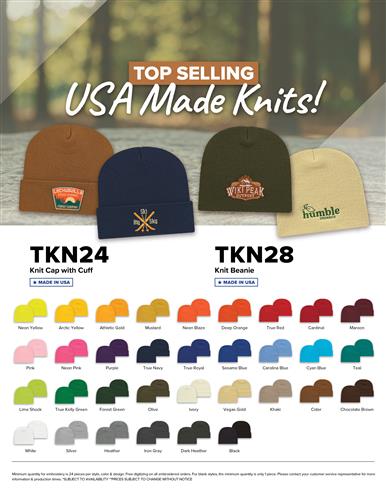 Top Selling USA Made Knits!