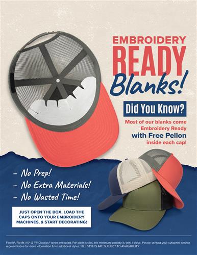 Embroidery Ready Blanks!