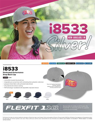 Flexfit 110&#174; Perforated Performance Cap Now Available in Silver!