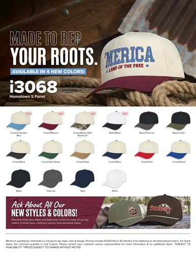 i3068 Made To Rep Your Roots. Available in 4 New Colors!