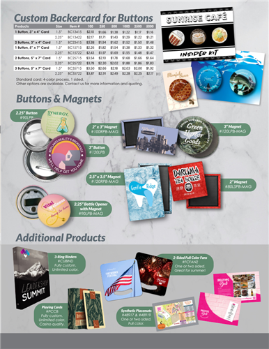 Buttons, Pins, and More. All Made in the USA!