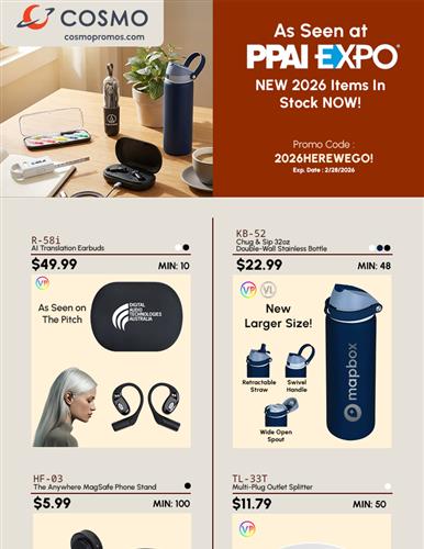 As Seen at PPAI Expo!   New 2026 Items In Stock Now!!