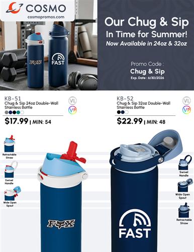 Our Chug &amp; Sip Bottle in Time for Summer!  Now Available in 24 oz &amp; 32 oz!