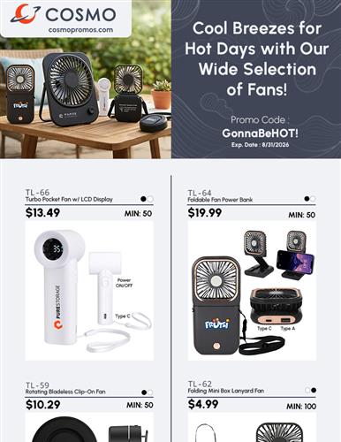 Cool Breezes for Hot Days with Our Wide Selection of Fans!