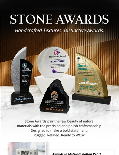 Stone Awards: Handcrafted Texture. Distinctive Awards.
