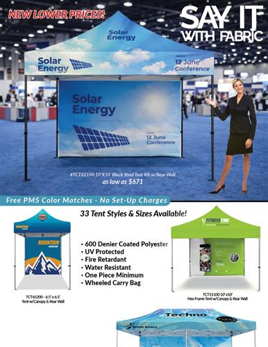 NEW Lower Tent Prices on 33 Styles from DMP
