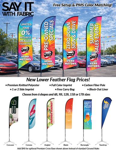 New Lower Prices on Feather Flags
