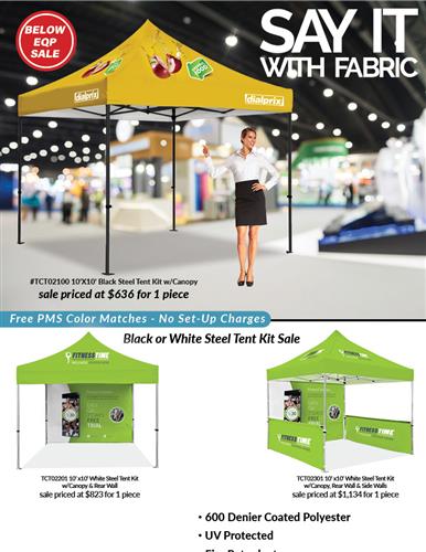 Below EQP Full Color Tent Sale from DMP