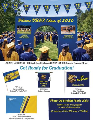 Graduation Displays, Banners and Flags