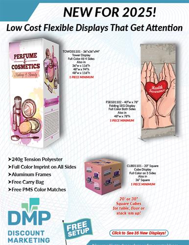 New Cube and Tower Displays from DMP