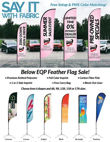 Below EQP Feather Flag Sale