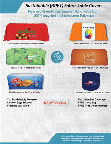 Sustainable Fabric Full Color Table Covers