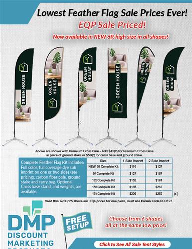 EQP Sale on Feather Flags from DMP