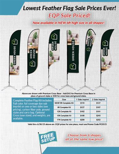 EQP Sale on Feather Flags from DMP