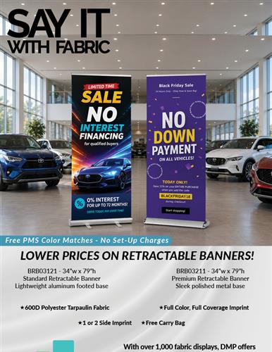 New Lower Prices on Full Color Retractable Banners