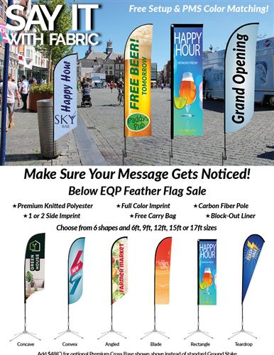 Below EQP Feather Flag Sale