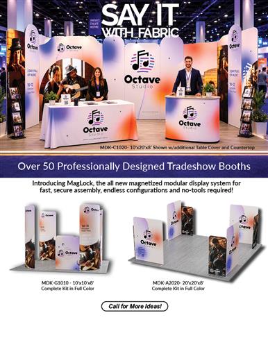 Over 50 New Professionally Designed Tradeshow Booths