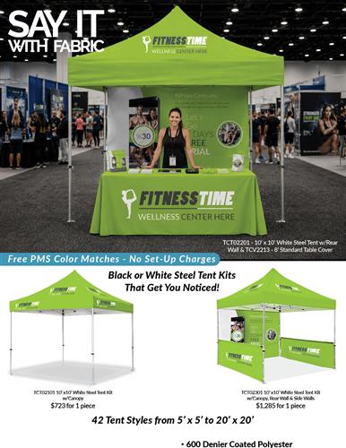 See 42 Tent Styles from 5'x5' to 20'x20'