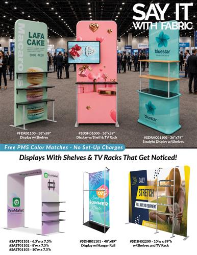 Full Color Displays w/Shelves and TV Brackets