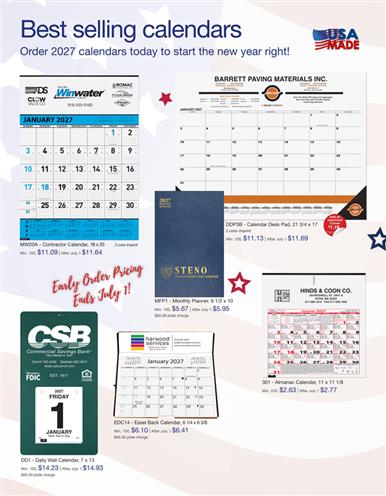 2027 Calendars &amp; Planners: Early Order Pricing Ends July 1