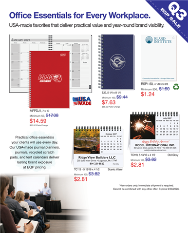 Practical Products. Promotional Power. Q3 EQP.