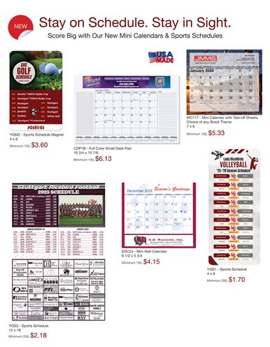 New! Compact Calendars &amp; Schedules That Work Hard for Your Brand