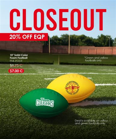 Foam Football Deals!