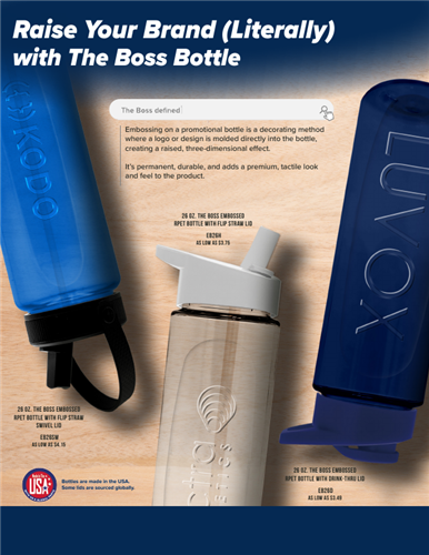 Raised Branding. Real Impact. Click through to see what makes this bottle different.