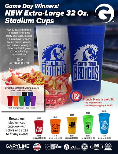 Fill Up on Promo Power – USA-Made 32 oz. Cups Are Here