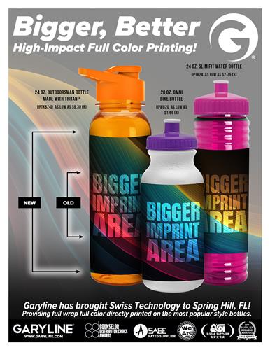 Bigger, Better Full Color Printing! NEW Extra Large Full-Wrap High-Impact Imprints!