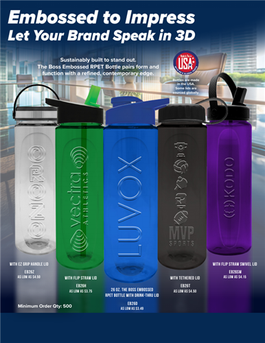 Elevate Your Promo with The Boss Embossed Bottle
