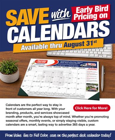 SAVE with Early Bird Pricing on Calendars