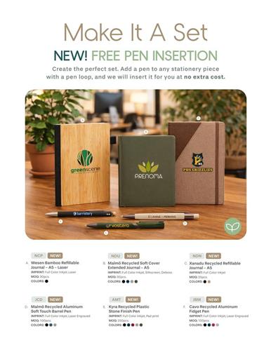 Make It A Set – NEW! Free Pen Insertion