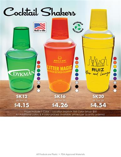 Upgrade Your Bar with Colorful Cocktail Shakers