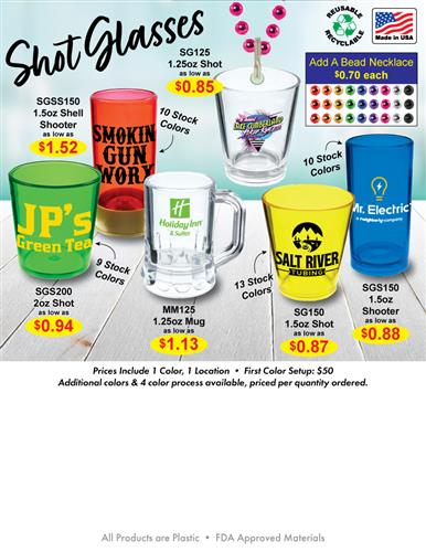 High-End Look, Shatter-Proof Shot Glasses