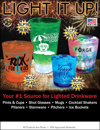 USA Made Lighted Drinkware - Not Subjet to Tariffs