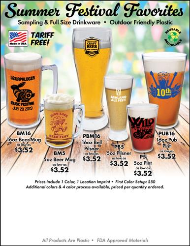 Summer Festival Favorite Drinkware - Made in the USA
