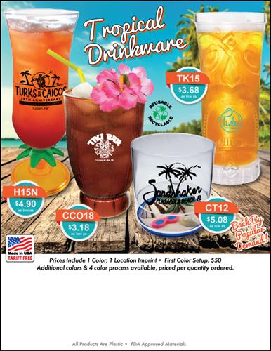 Summer Vibes! Check Out Our Fun and Unique Tropical Drinkware - Made in the USA
