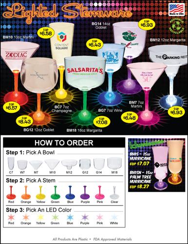 Colorful Light Up Stemware - Made in the USA!