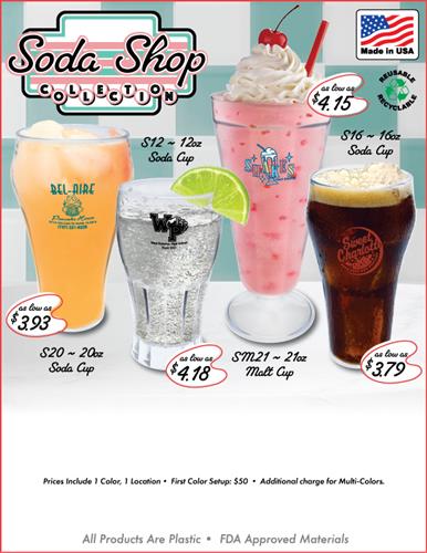 Check Out Our Retro Soda Shop Drinkware - Made in the USA!