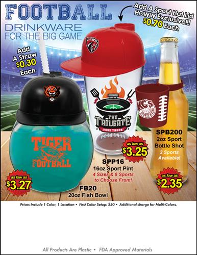 Get Big Game Ready with Collectable Sport Drinkware - Made in the USA!