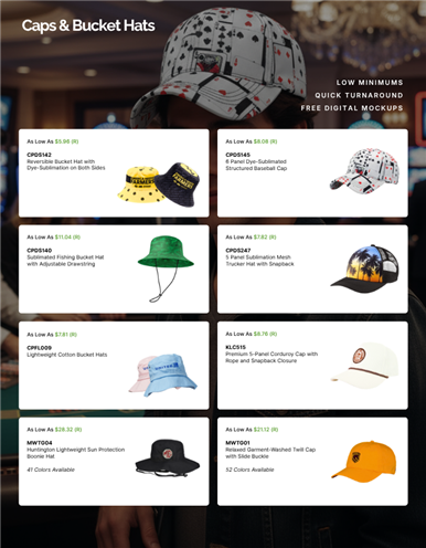 Caps &amp; Bucket Hats