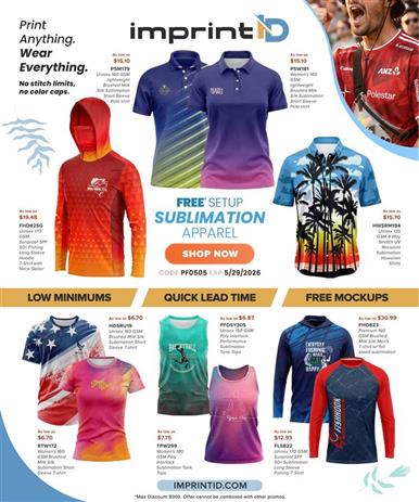 Free Setup On Sublimation Sports Apparel
