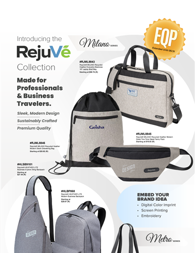 Sustainable Heather Bags &amp; Backpacks Series by RejuVe